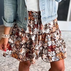 Boho floral skirt